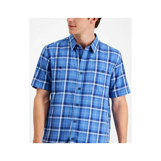Hot Sale βοΈ Sun + Stone Men's Regular-Fit Plaid π Shirt, Created For Macy's Pompador Blue π₯ 5 Hot Sale βοΈ Sun + Stone Men's Regular-Fit Plaid π Shirt, Created For Macy's Pompador Blue π₯ - Image 3