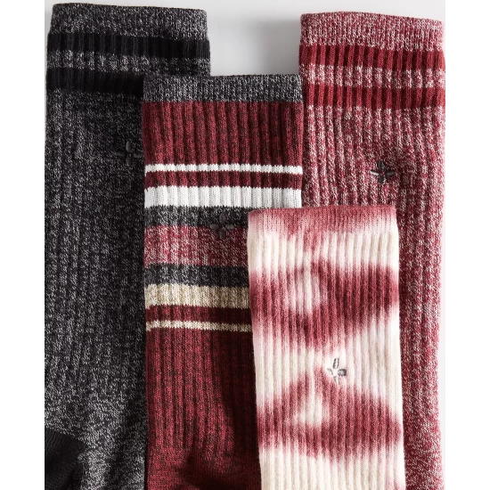Budget π₯ Sun + Stone Men's 4-Pairs Of Assorted 𧦠Socks Burgundy/chrcol π€© 6 Budget π₯ Sun + Stone Men's 4-Pairs Of Assorted 𧦠Socks Burgundy/chrcol π€© - Image 4