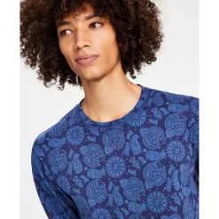 Flash Sale β€οΈ Sun + Stone Men's Murphy Camo Hoodie, Created For Macy's Basic Navy π₯