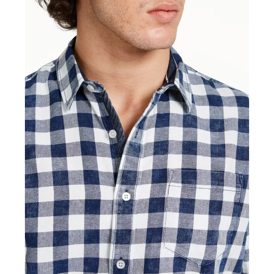 Best deal π Sun + Stone Men's Washed Banarama Check π Shirt, Created For Macy's Washed Indigo π 6 Best deal π Sun + Stone Men's Washed Banarama Check π Shirt, Created For Macy's Washed Indigo π - Image 4