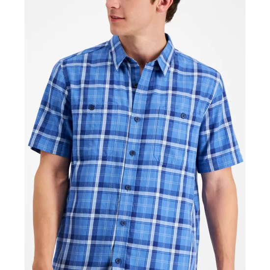 Hot Sale βοΈ Sun + Stone Men's Regular-Fit Plaid π Shirt, Created For Macy's Pompador Blue π₯ 6 Hot Sale βοΈ Sun + Stone Men's Regular-Fit Plaid π Shirt, Created For Macy's Pompador Blue π₯ - Image 4