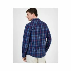 Discount 🥰 Sun + Stone Men's Mitchell Plaid 👚 Shirt, Created For Macy's Blue Combo 🥰 -Sun + Stone Shop unnamed file 538