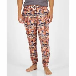 Top 10 π₯ Sun + Stone Men's Southwest Geo-Print Pajama Joggers, Created For Macy's Orange Navy β€οΈ