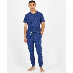 Best Sale π Sun + Stone Men's Bandana-Print Pajama T-Shirt, Created For Macy's Navy Academy β