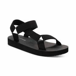 Discount 🎁 Sun + Stone Tabbyy 🩴 Sandals, Created For Macy's Black 😍