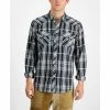 Coupon 😀 Sun + Stone Men's Remington Regular-Fit Plaid Western 👕 Shirt, Created For Macy's Worn Red 😀 -Sun + Stone Shop unnamed file 578
