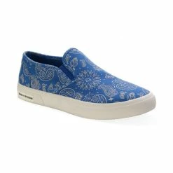 New ⌛ Sun + Stone Men's Reins Slip-On 👟 Sneaker Navy Paisley 🌟