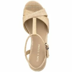 Promo 🔔 Sun + Stone Jillien 👗 Dress 🩴 Sandals, Created For Macy's Nat Raffia ✔️ -Sun + Stone Shop unnamed file 679