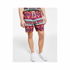 Promo 😉 Sun + Stone Men's Malone Regular-Fit Textured Geo-Print Drawstring Linen Shorts, Created For Macy's Combo A Wild Ch 🛒 -Sun + Stone Shop unnamed file 695