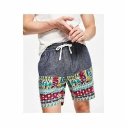 Coupon ⭐ Sun + Stone Men's Colm Regular-Fit Geo-Print Linen Drawstring Shorts, Created For Macy's Basic Navy 🛒 -Sun + Stone Shop unnamed file 698