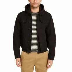 Best Sale β€οΈ Sun + Stone Men's Dillon Trucker Jacket, Created For Macy's Coal Wash β¨