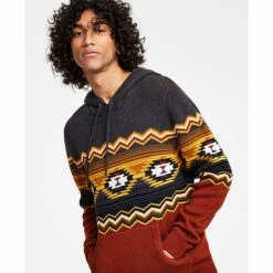 Wholesale π₯ Sun + Stone Men's Jacquard Hooded Sweater, Created For Macy's Grey π