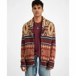 Cheapest ✨ Sun + Stone Men's Pioneer Cardigan, Created For Macy's Red Syrup 👏