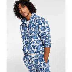 Top 10 β€οΈ Sun + Stone Men's Regular-Fit Paisley Bandana-Print 1/4-Zip Fleece Sweatshirt, Created For Macy's Vintage White π