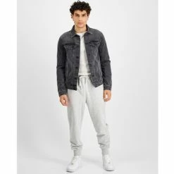 Hot Sale 😉 Sun + Stone Men's Paul Denim Trucker Jacket, Created For Macy's Black Wash 🔥