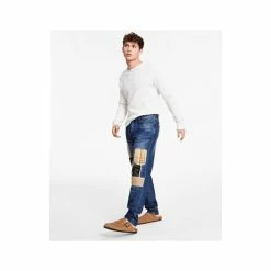 Best Sale 🌟 Sun + Stone Men's Steven Patched 👖 Jeans, Created For Macy's Blue Crush 💯 -Sun + Stone Shop unnamed file 942