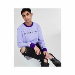Flash Sale 🧨 Sun + Stone Men's Vivek Classic-Fit Printed Sweatshirt, Created For Macy's Fresh Orchid 🛒 -Sun + Stone Shop unnamed file 958