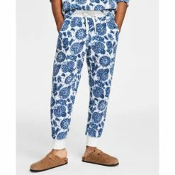 Budget β¨ Sun + Stone Men's Regular-Fit Paisley Bandana-Print Fleece Joggers, Created For Macy's Vintage White Combo β